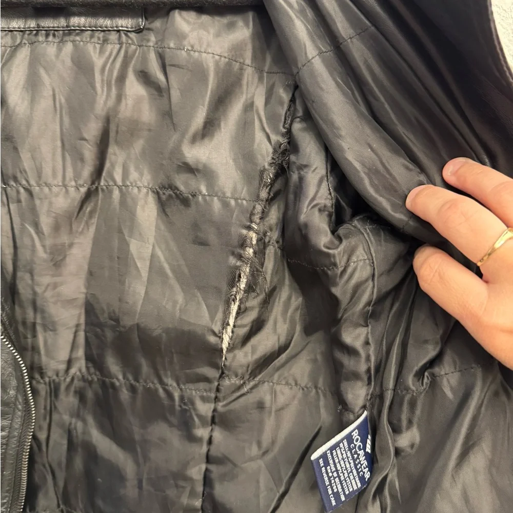 Rocawear Women's Black Leather Jacket - Picture 5 of 5